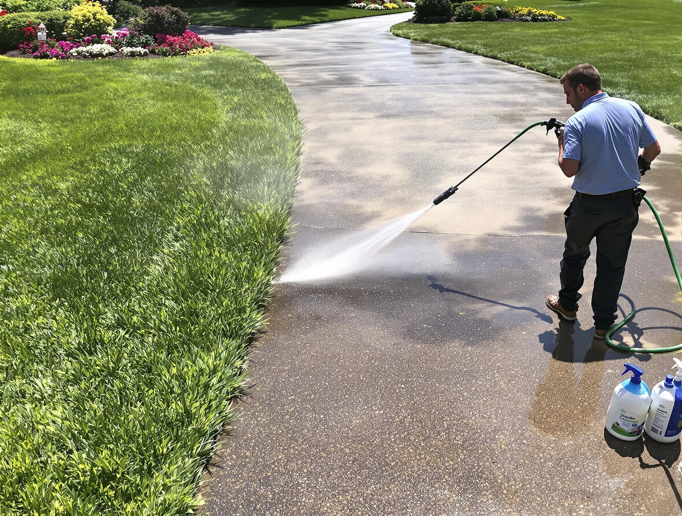 Before and after pressure washing by South Euclid Power Washing in South Euclid