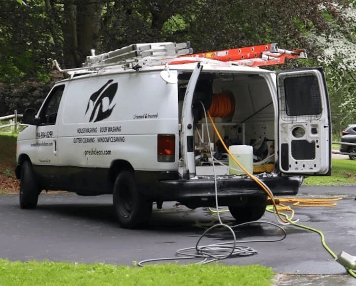 South Euclid Power Washing professionals cleaning commercial fleet in South Euclid